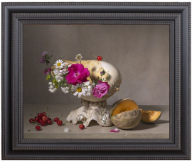 bouquet-dans-un-coquillage-cerises-et-melon