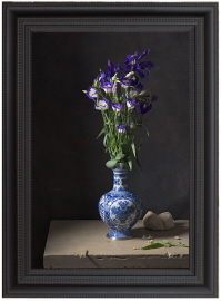 nature-morte-avec-petits-iris-et-miche-de-pain